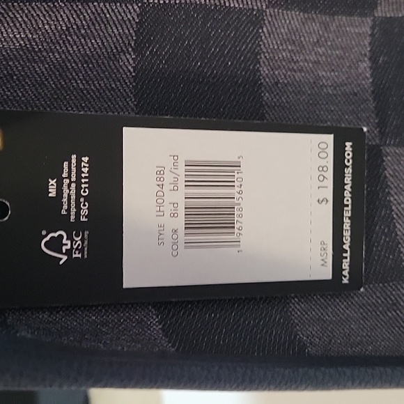 Karl Lagerfeld Paris Maybelle Crossbody Checkered Satchel - Picture 3 of 8